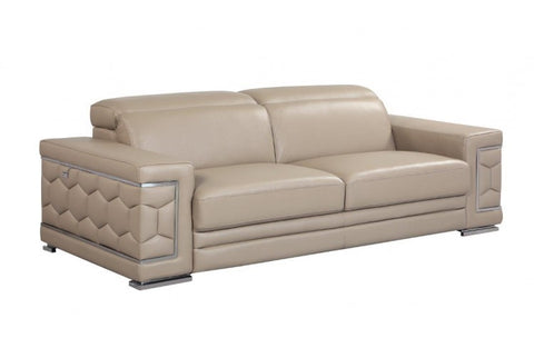 692 DivanItalia Beige Sofa – Top Grain Italian LeatherModel:  692-BEIGE-S