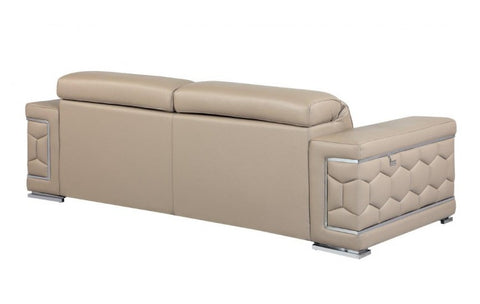 692 DivanItalia Beige Sofa – Top Grain Italian LeatherModel:  692-BEIGE-S