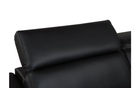 692 DivanItalia Black Sofa – Top Grain Italian LeatherModel:  692-BLACK-S
