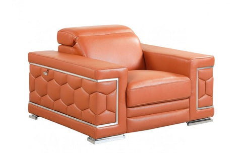 692 DivanItalia Beige Chair – Top Grain Italian LeatherModel:  692-CAMEL-CH
