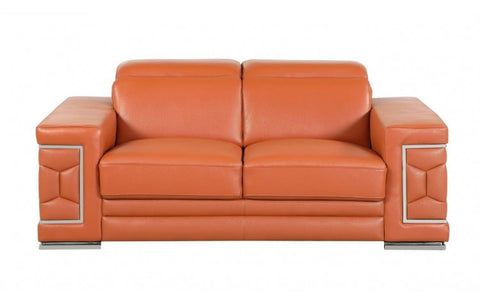 692 DivanItalia Beige Loveseat – Top Grain Italian LeatherModel:  692-CAMEL-L