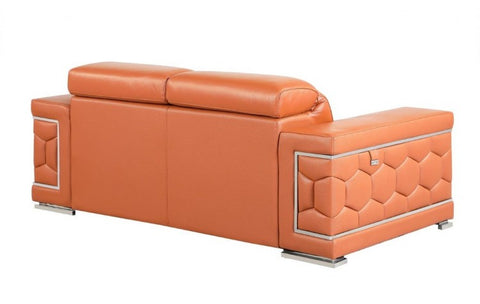 692 DivanItalia Beige Loveseat – Top Grain Italian LeatherModel:  692-CAMEL-L