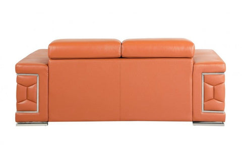 692 DivanItalia Beige Loveseat – Top Grain Italian LeatherModel:  692-CAMEL-L