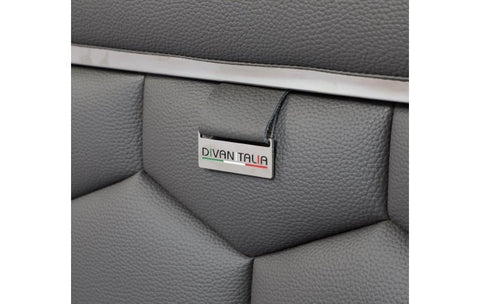 692 DivanItalia Dark Gray Sofa – Top Grain Italian LeatherModel:  692-DARK_GRAY-S
