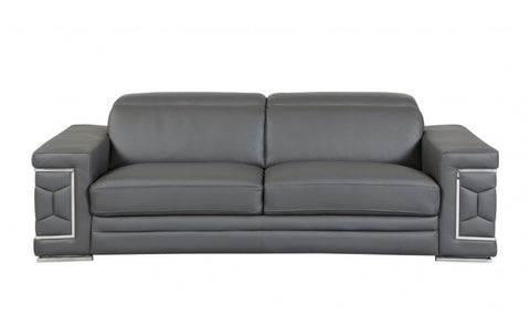 692 DivanItalia Dark Gray Sofa – Top Grain Italian LeatherModel:  692-DARK_GRAY-S