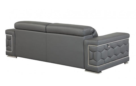 692 DivanItalia Dark Gray Sofa – Top Grain Italian LeatherModel:  692-DARK_GRAY-S