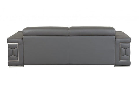 692 DivanItalia Dark Gray Sofa – Top Grain Italian LeatherModel:  692-DARK_GRAY-S