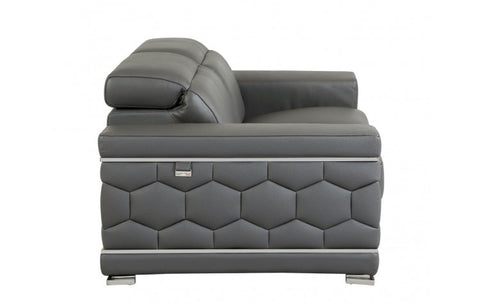 692 DivanItalia Dark Gray Sofa – Top Grain Italian LeatherModel:  692-DARK_GRAY-S