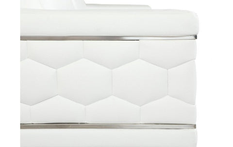692 DivanItalia White Sofa – Top Grain Italian LeatherModel:  692-WHITE-S