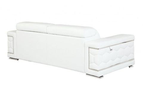692 DivanItalia White Sofa – Top Grain Italian LeatherModel:  692-WHITE-S