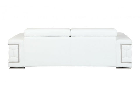 692 DivanItalia White Sofa – Top Grain Italian LeatherModel:  692-WHITE-S