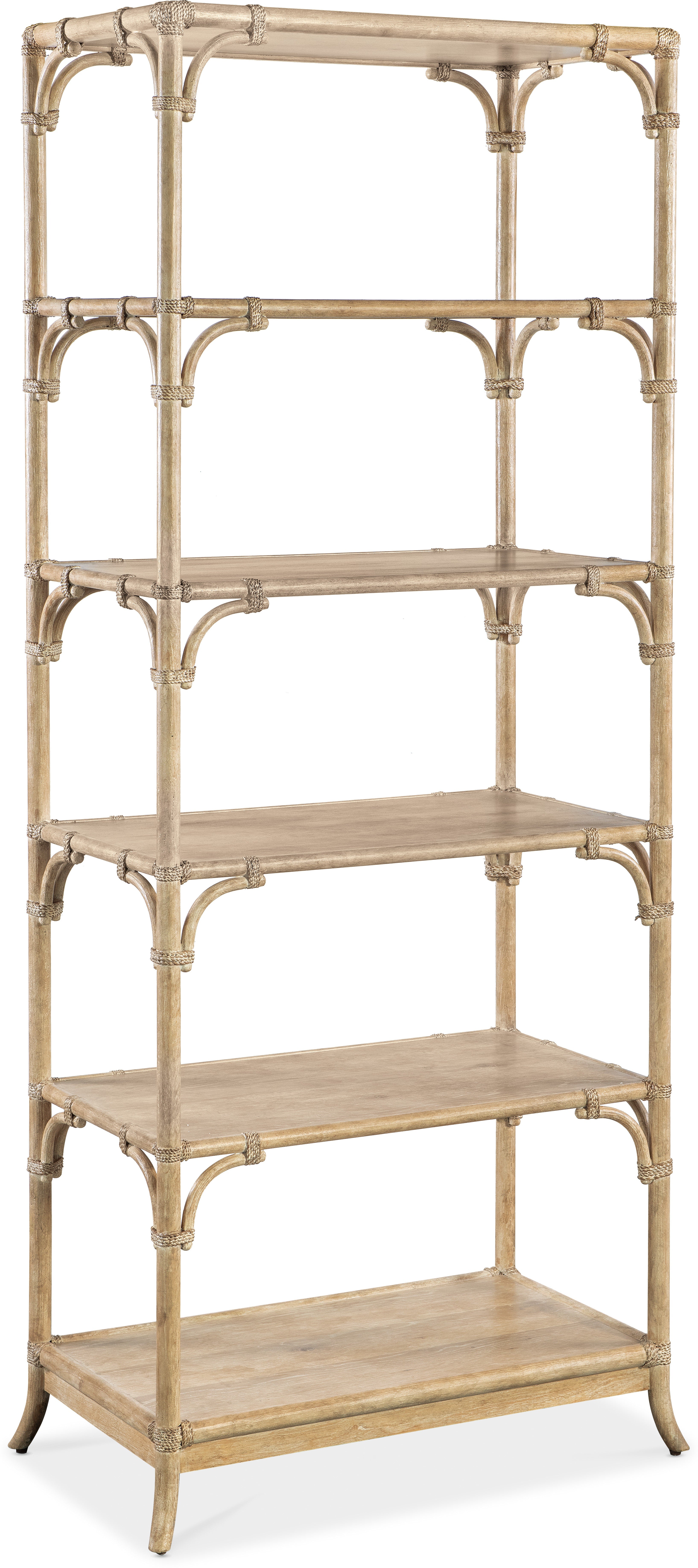 Hooker Furniture Home Office Retreat Pole Rattan Bookcase