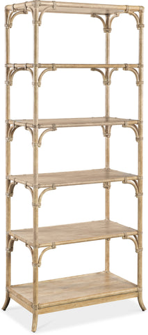 Hooker Furniture Home Office Retreat Pole Rattan Bookcase