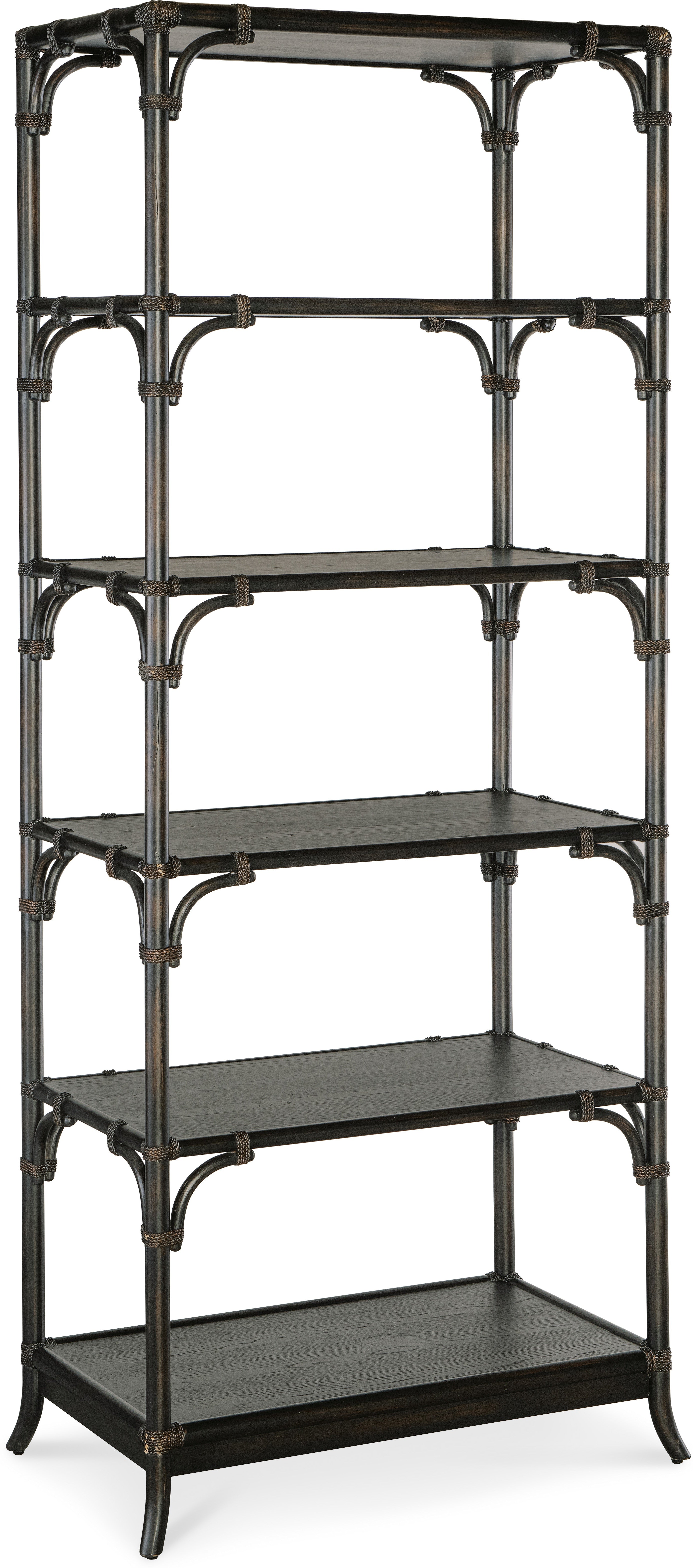 Hooker Furniture Home Office Retreat Pole Rattan Bookcase