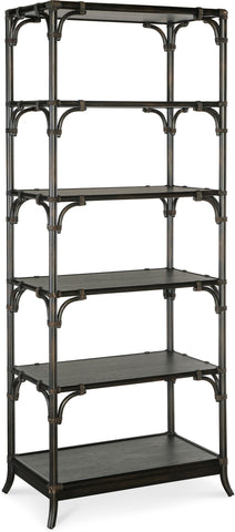 Hooker Furniture Home Office Retreat Pole Rattan Bookcase