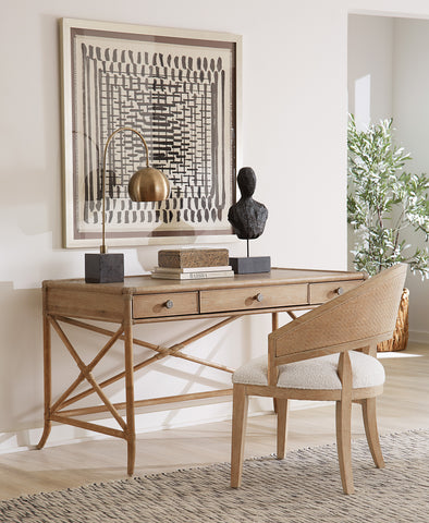 Hooker Furniture Home Office Retreat Pole Rattan Writing Desk