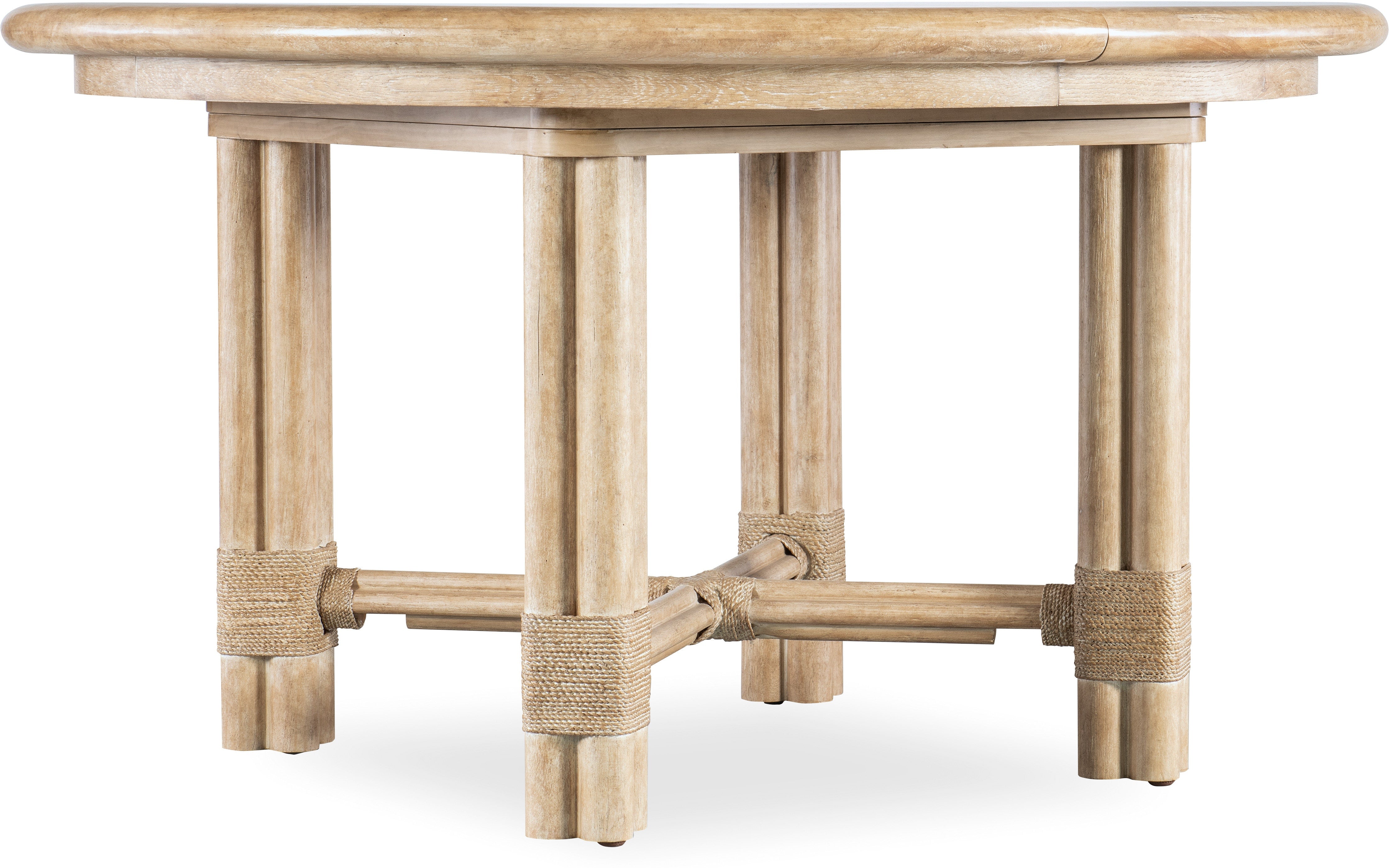 Hooker Furniture Casual Dining Retreat Pole Rattan Round Dining Table w/1-20in leaf