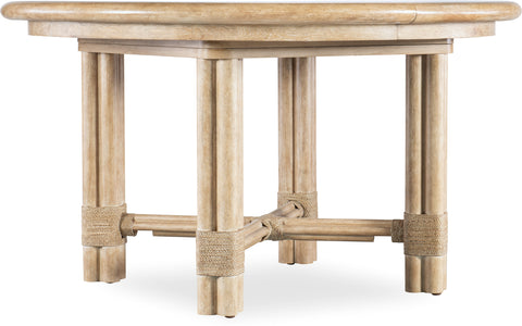 Hooker Furniture Casual Dining Retreat Pole Rattan Round Dining Table w/1-20in leaf