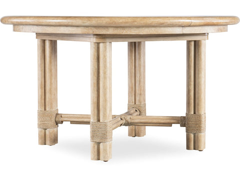 Hooker Furniture Casual Dining Retreat Pole Rattan Round Dining Table w/1-20in leaf