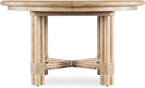 Hooker Furniture Casual Dining Retreat Pole Rattan Round Dining Table w/1-20in leaf