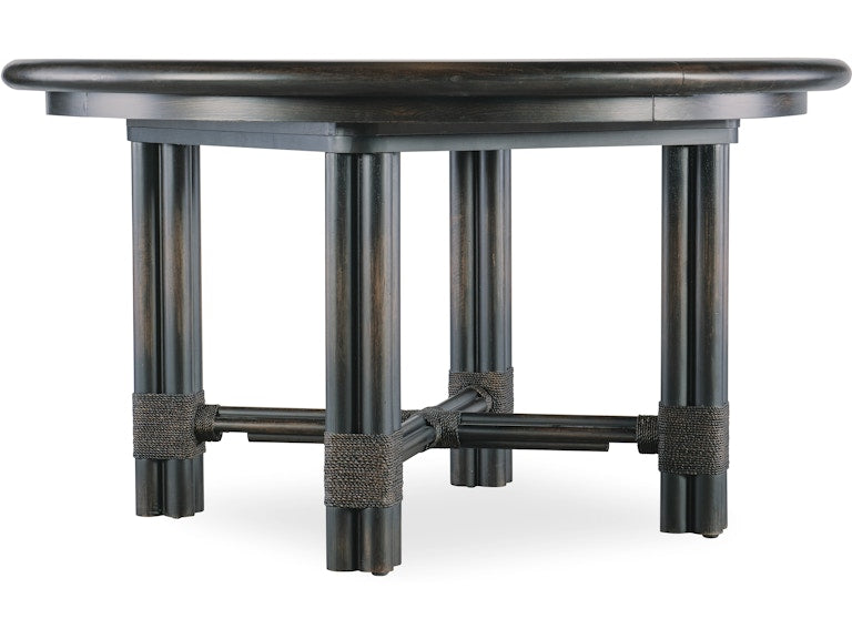 Hooker Furniture Casual Dining Retreat Pole Rattan Round Dining Table w/1-20in leaf