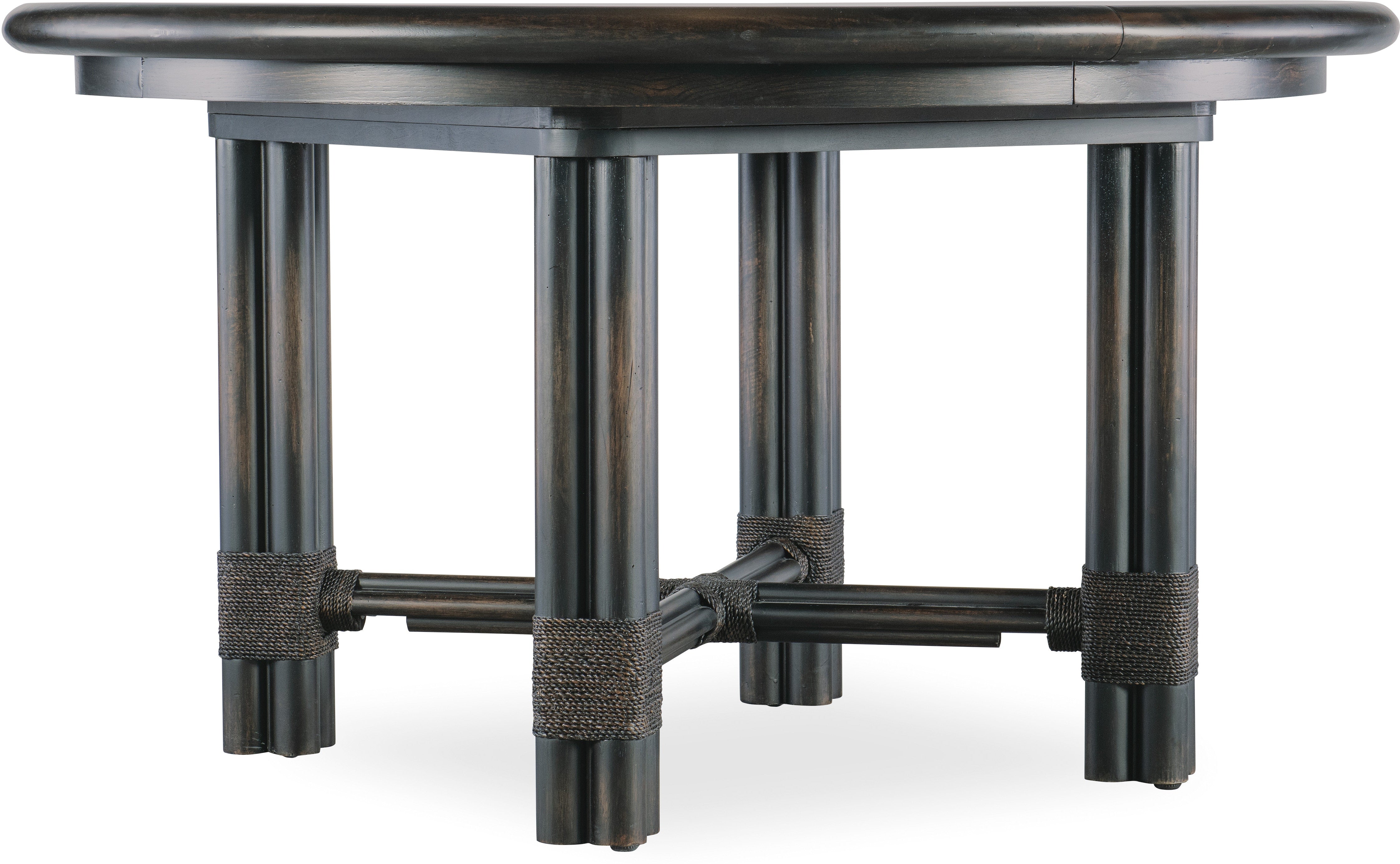 Hooker Furniture Casual Dining Retreat Pole Rattan Round Dining Table w/1-20in leaf