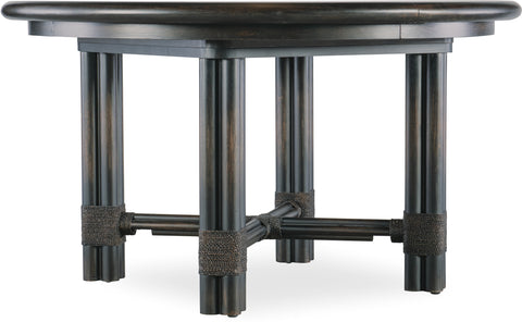 Hooker Furniture Casual Dining Retreat Pole Rattan Round Dining Table w/1-20in leaf