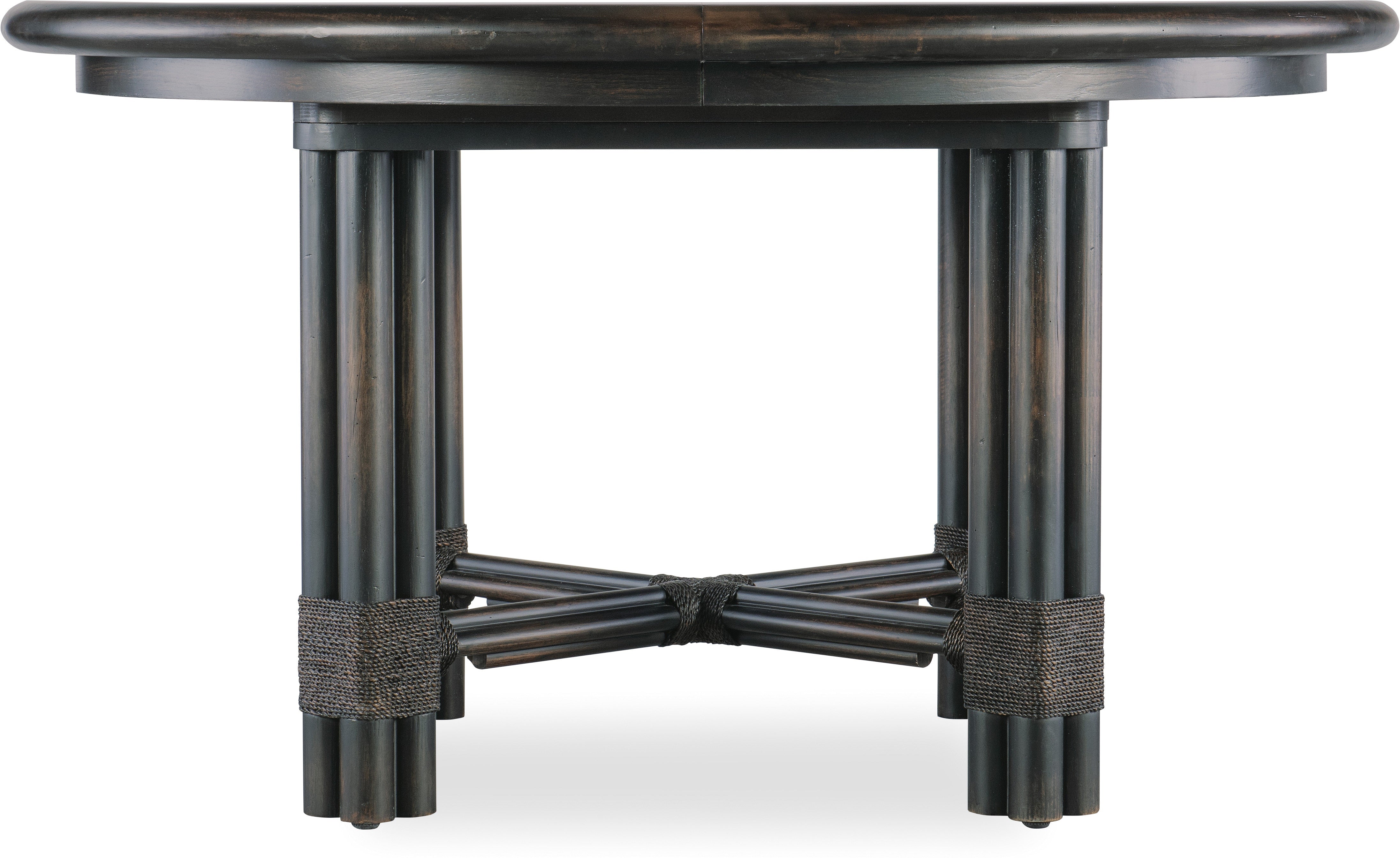 Hooker Furniture Casual Dining Retreat Pole Rattan Round Dining Table w/1-20in leaf