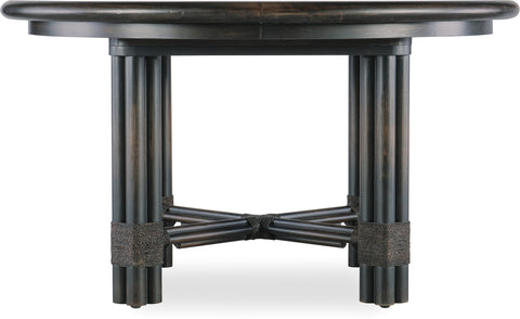 Hooker Furniture Casual Dining Retreat Pole Rattan Round Dining Table w/1-20in leaf