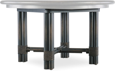 Hooker Furniture Casual Dining Retreat Pole Rattan Round Dining Table w/1-20in leaf