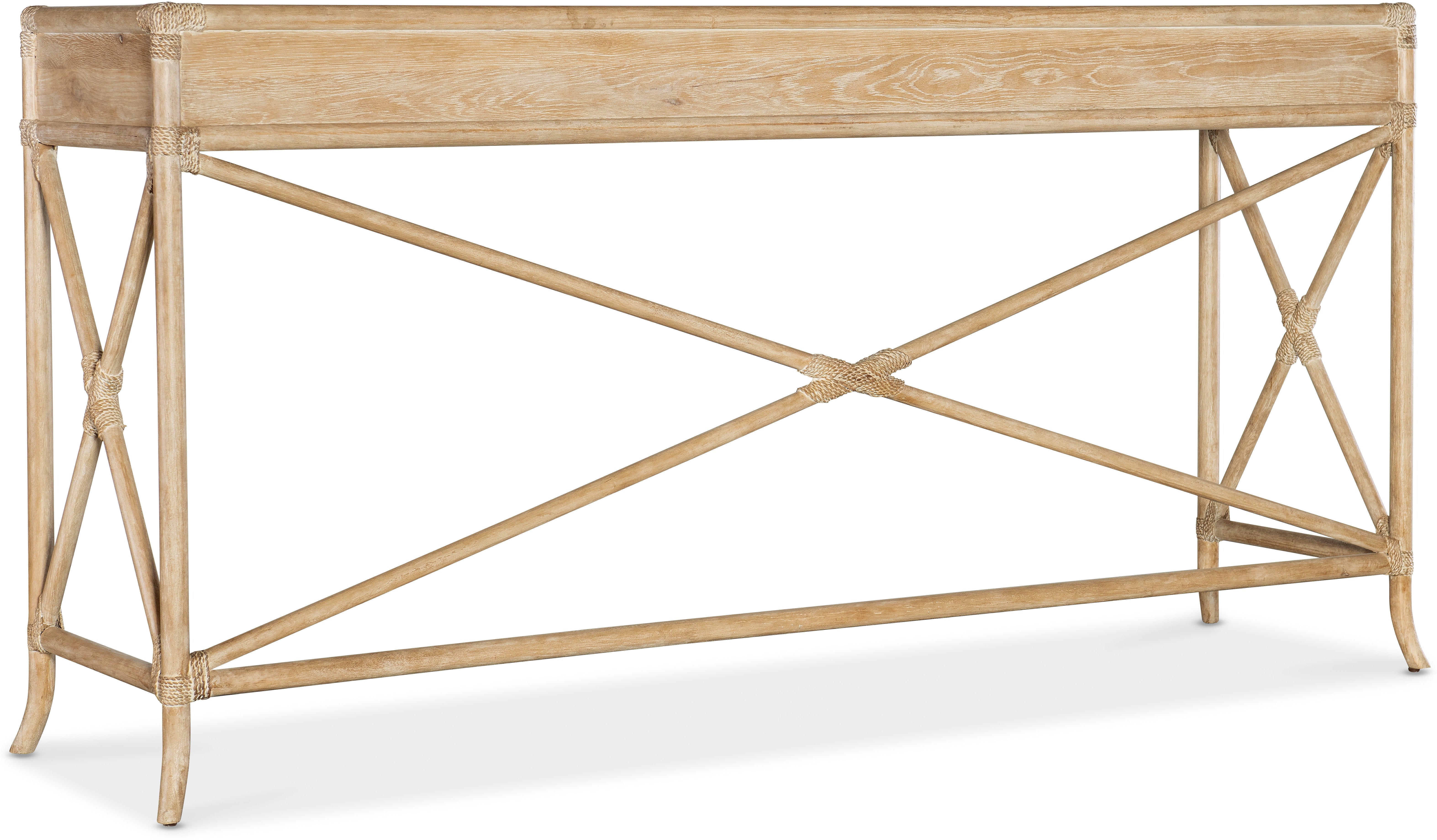 Hooker Furniture Living Room Retreat Pole Rattan Console