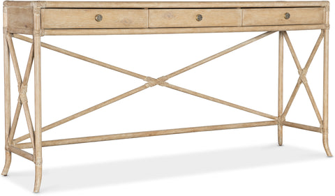 Hooker Furniture Living Room Retreat Pole Rattan Console
