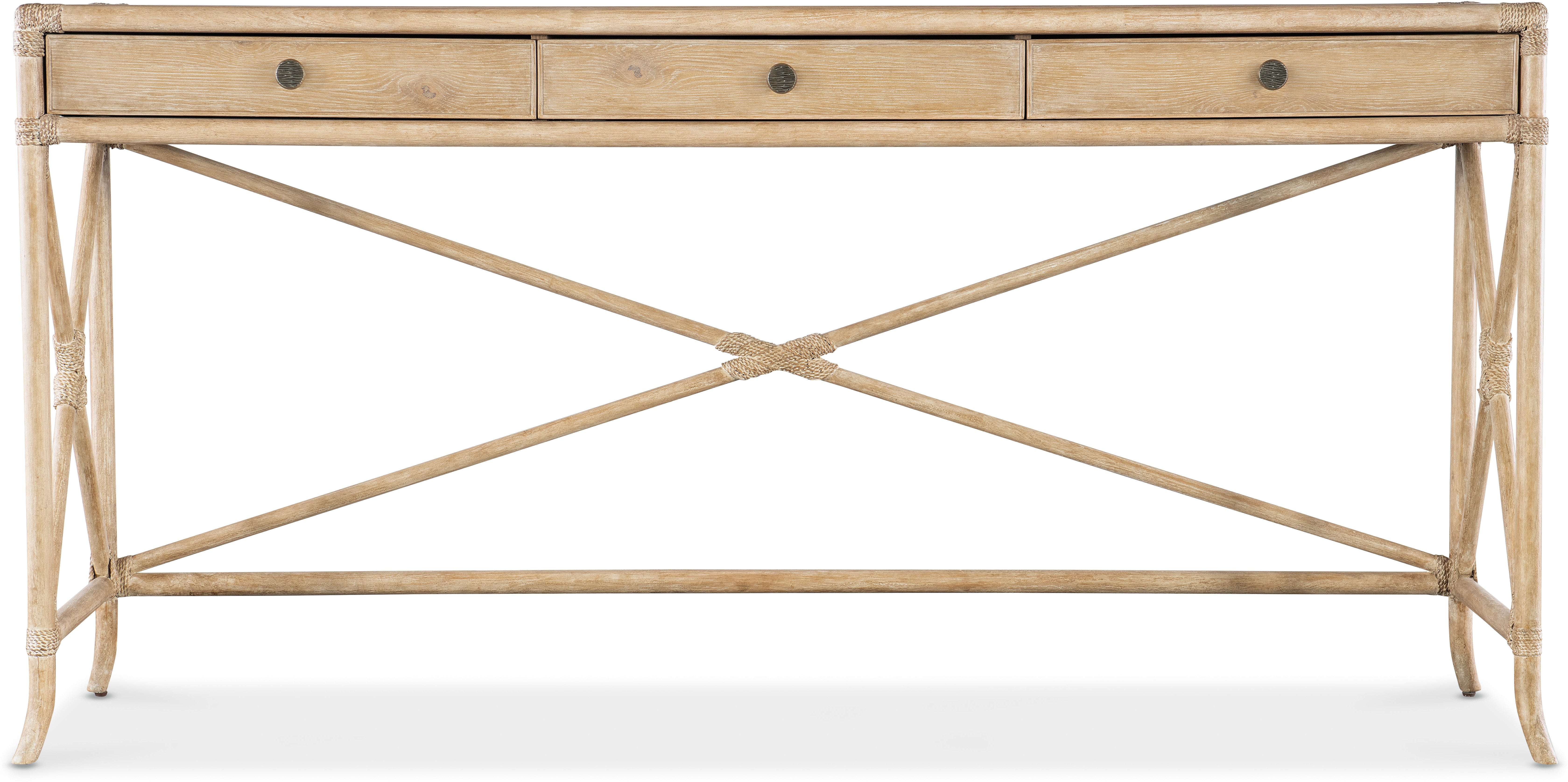 Hooker Furniture Living Room Retreat Pole Rattan Console