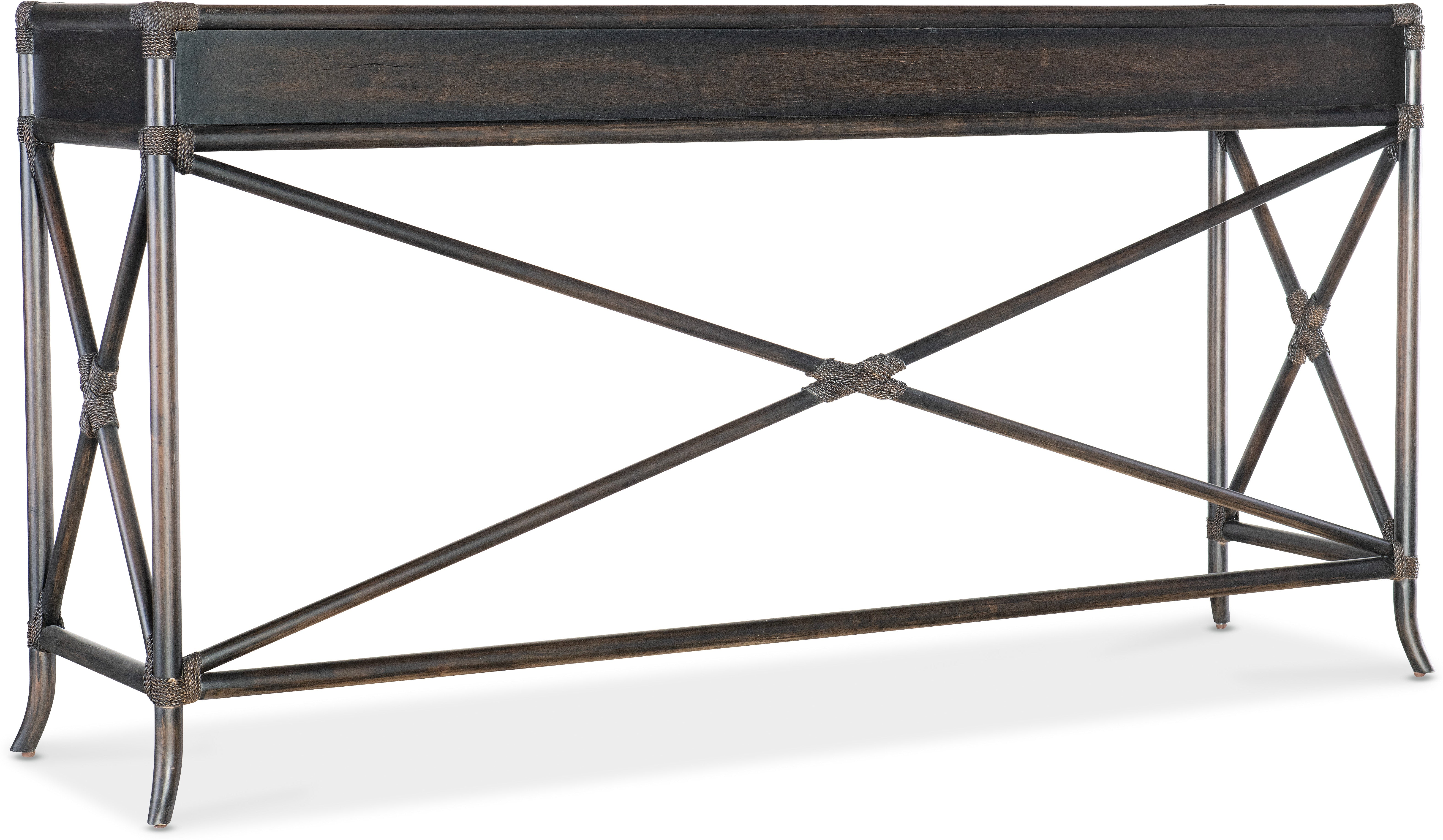 Hooker Furniture Living Room Retreat Pole Rattan Console