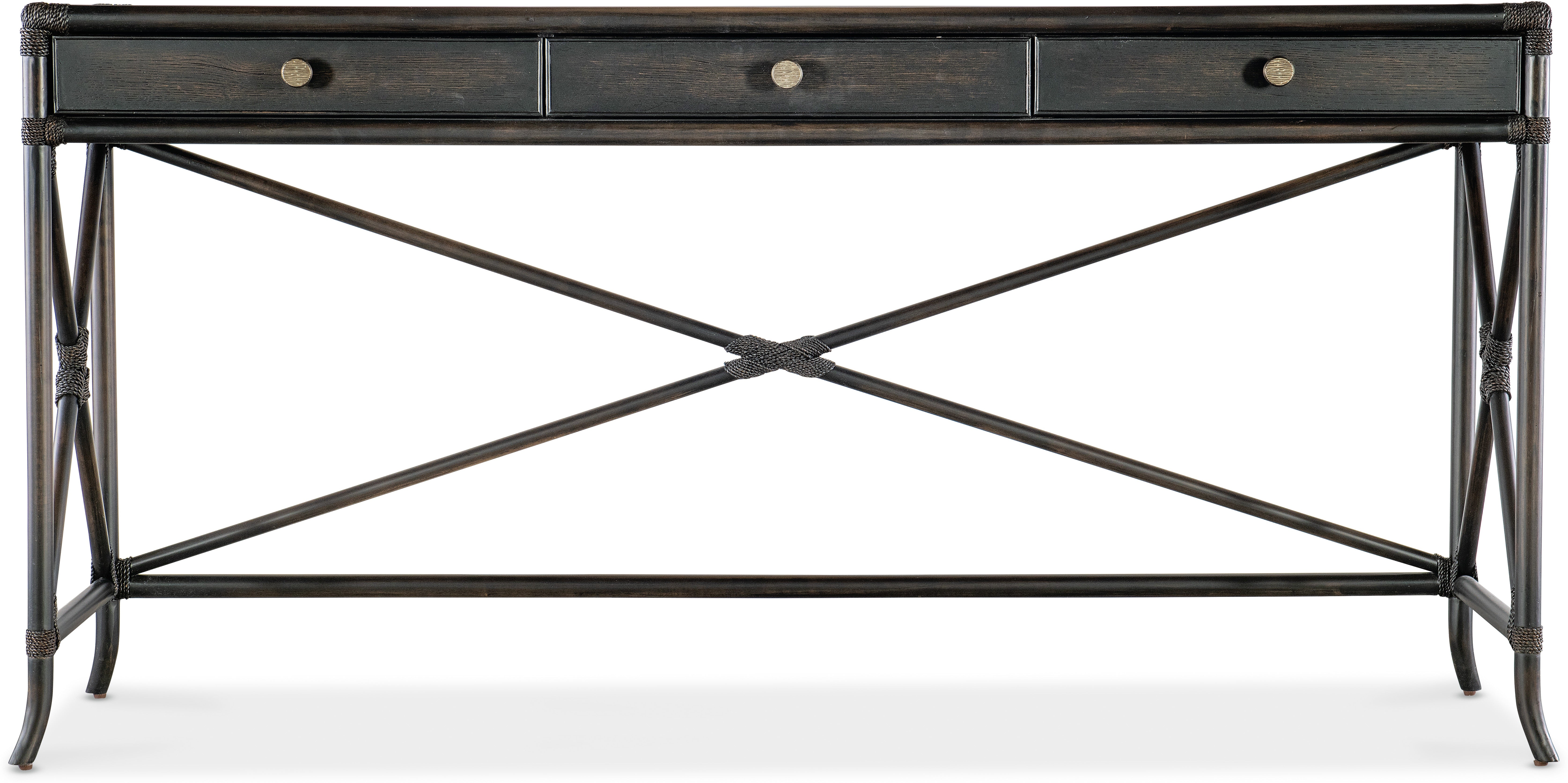 Hooker Furniture Living Room Retreat Pole Rattan Console