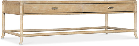 Hooker Furniture Living Room Retreat Pole Rattan Cocktail Table