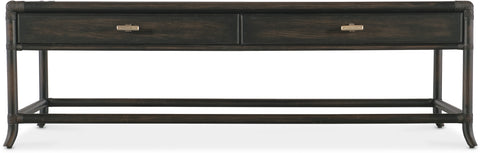 Hooker Furniture Living Room Retreat Pole Rattan Cocktail Table