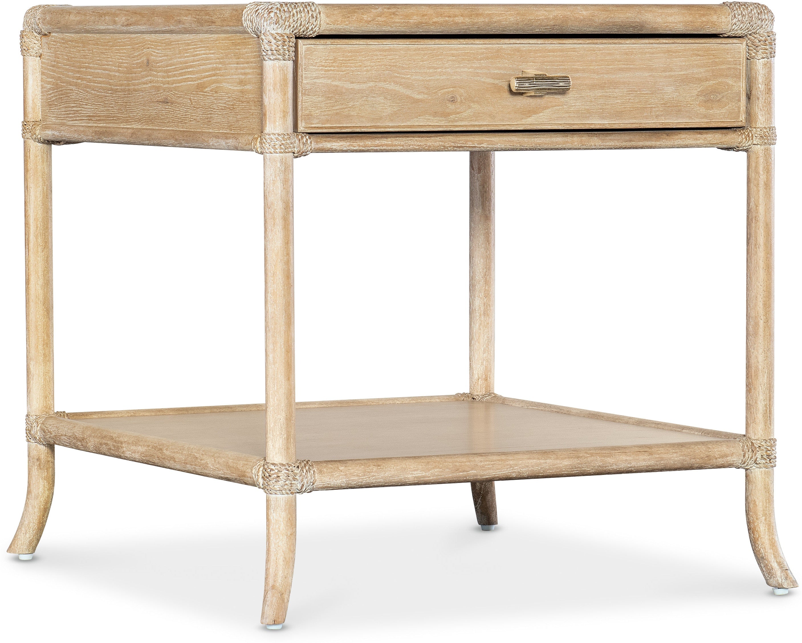 Hooker Furniture Living Room Retreat Pole Rattan End Table