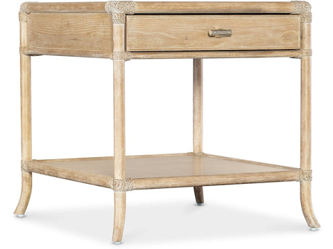 Hooker Furniture Living Room Retreat Pole Rattan End Table