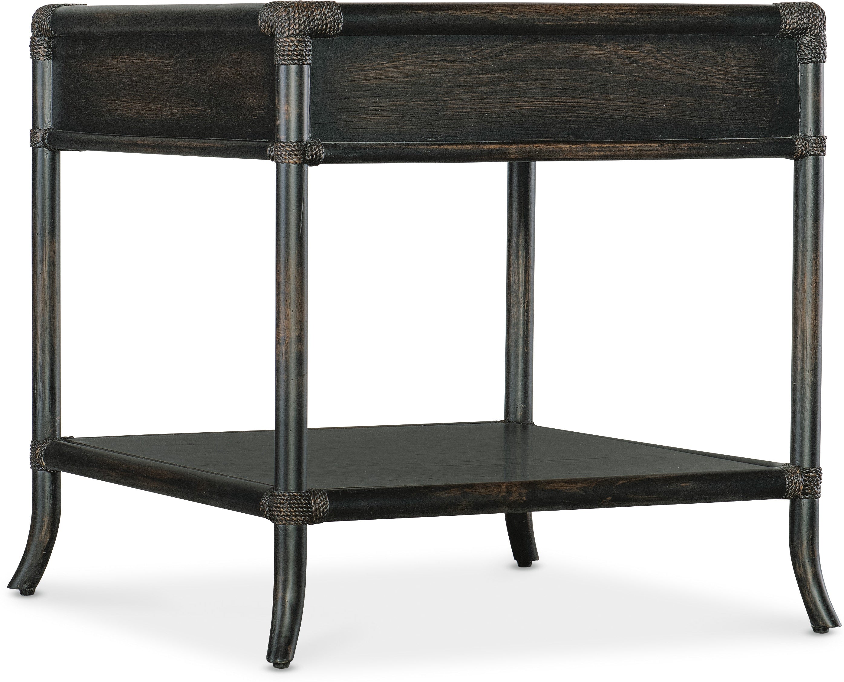 Hooker Furniture Living Room Retreat Pole Rattan End Table