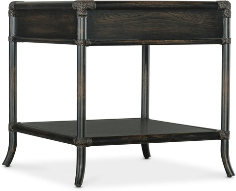 Hooker Furniture Living Room Retreat Pole Rattan End Table