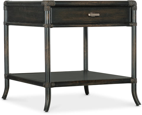 Hooker Furniture Living Room Retreat Pole Rattan End Table