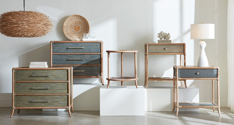 Hooker Furniture Bedroom Retreat Pole Rattan Bedside Table