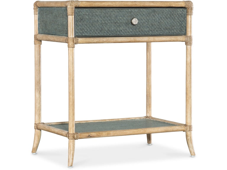 Hooker Furniture Bedroom Retreat Pole Rattan Bedside Table