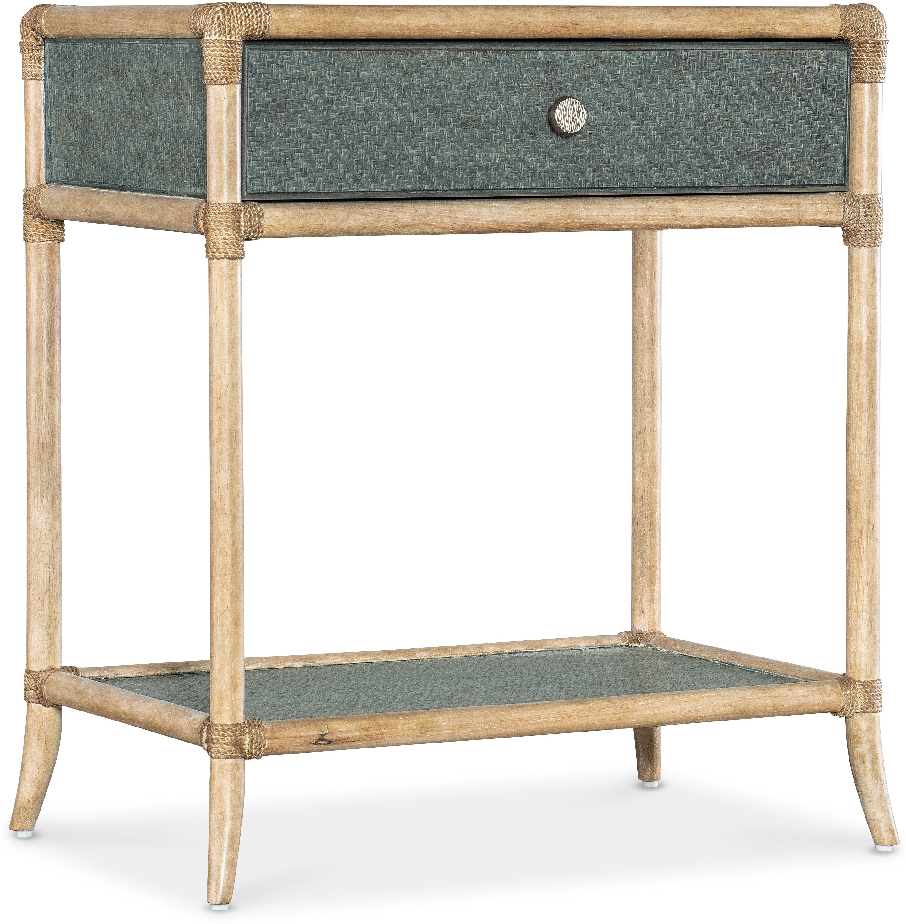 Hooker Furniture Bedroom Retreat Pole Rattan Bedside Table