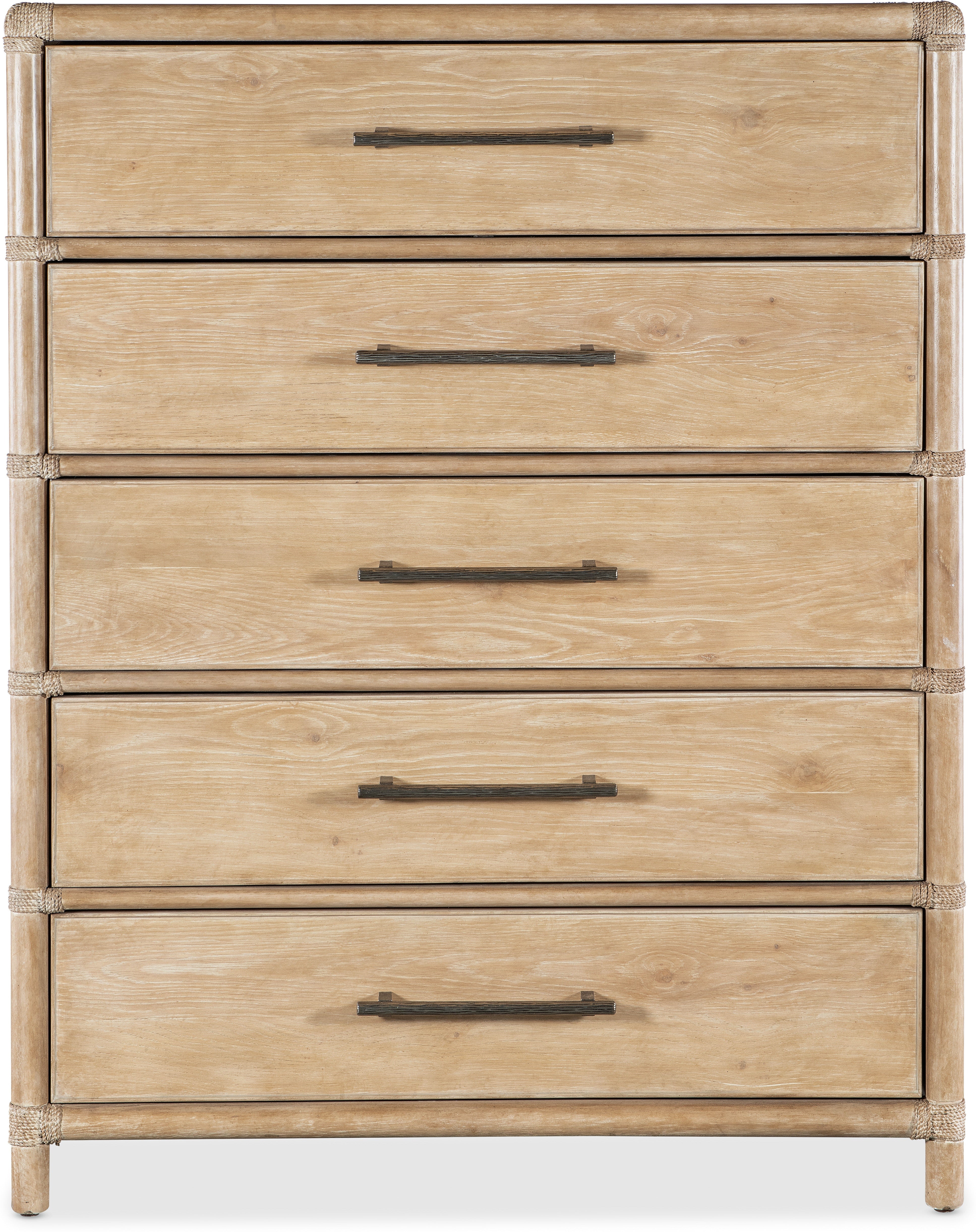 Hooker Furniture Bedroom Retreat Pole Rattan Five-Drawer Chest
