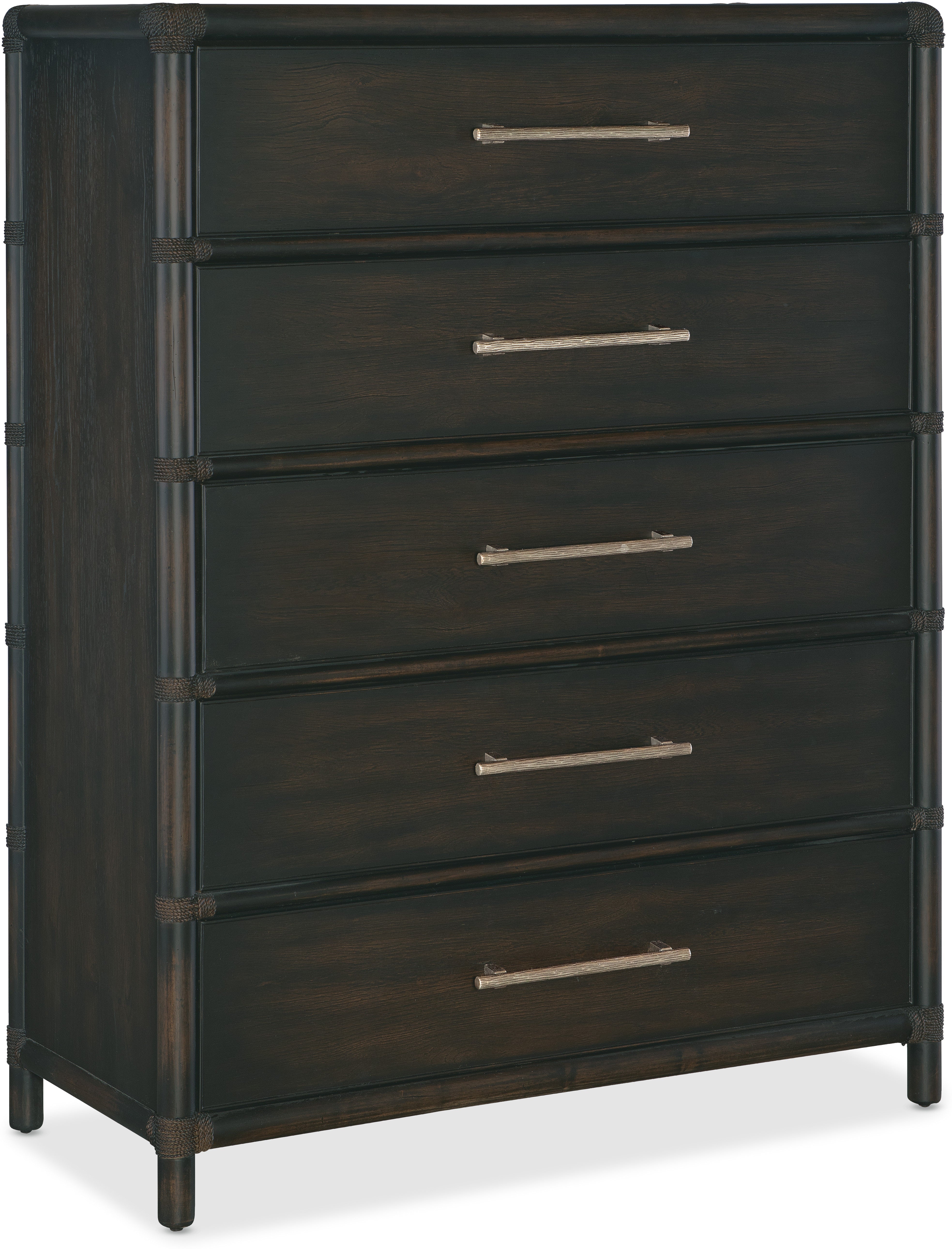 Hooker Furniture Bedroom Retreat Pole Rattan Five-Drawer Chest
