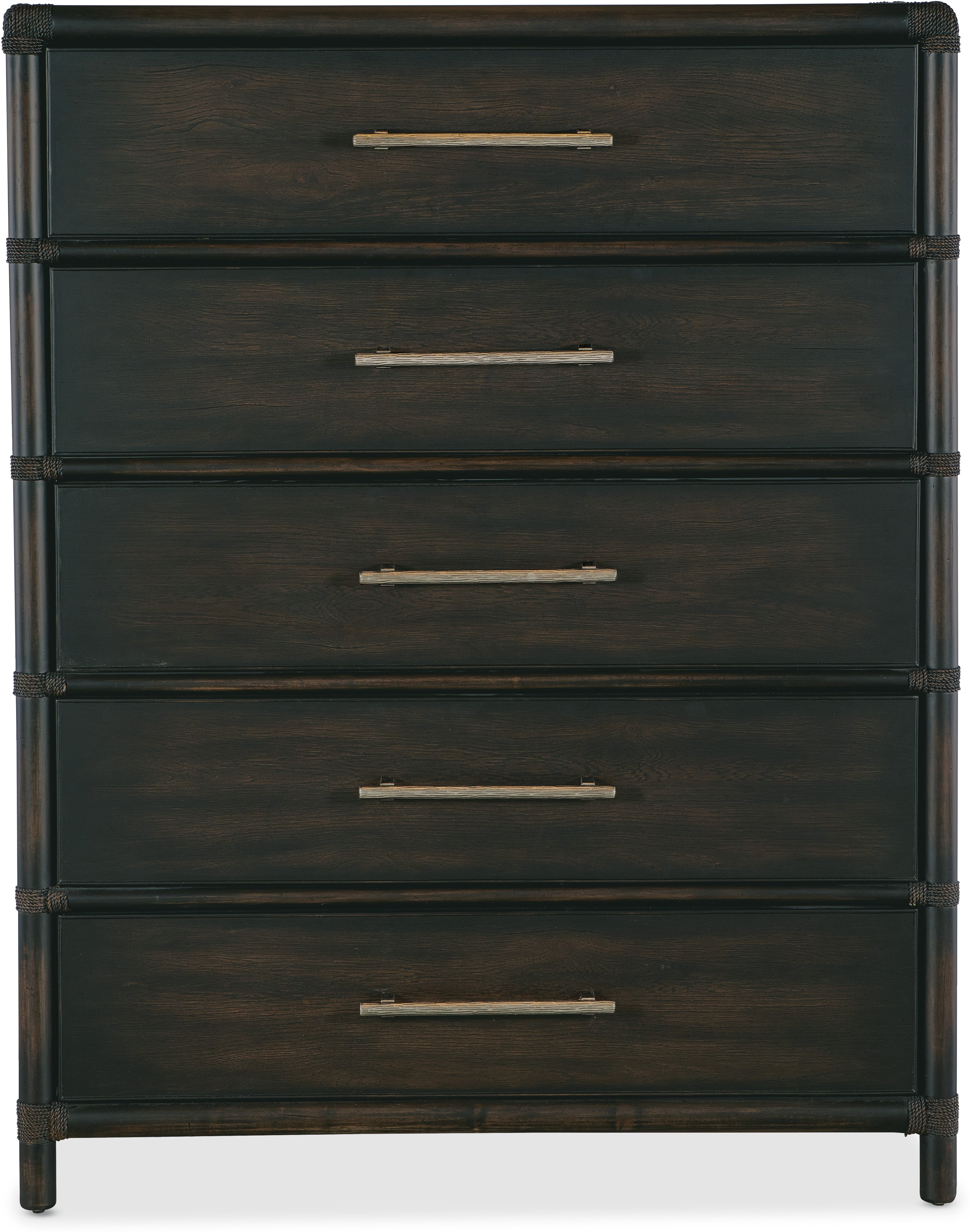 Hooker Furniture Bedroom Retreat Pole Rattan Five-Drawer Chest