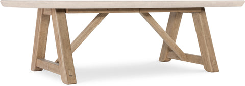 Hooker Furniture Casual Dining Vineyard Row Rectangle Dining Table with Two 20-inch Leaves