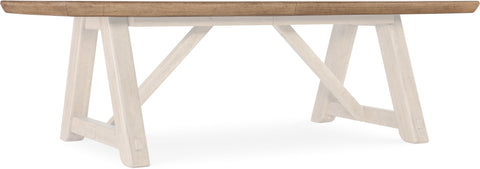 Hooker Furniture Casual Dining Vineyard Row Rectangle Dining Table with Two 20-inch Leaves